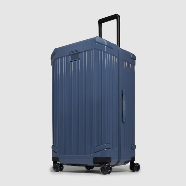 Valise trolley à 4 roues format trunk - Bleu aviation - photo 2