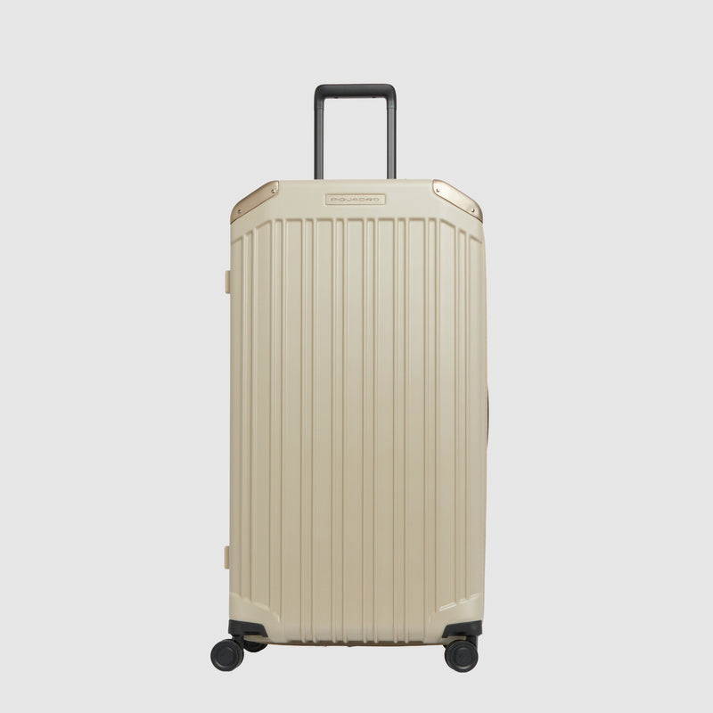 Trolley rigido a 4 ruote modello trunk - beige opaco