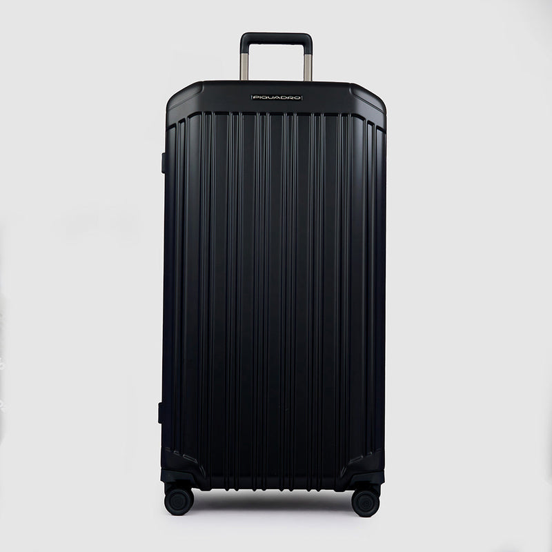 Polycarbonate Trunk Luggage, 4 Wheels & TSA Lock - Matt black