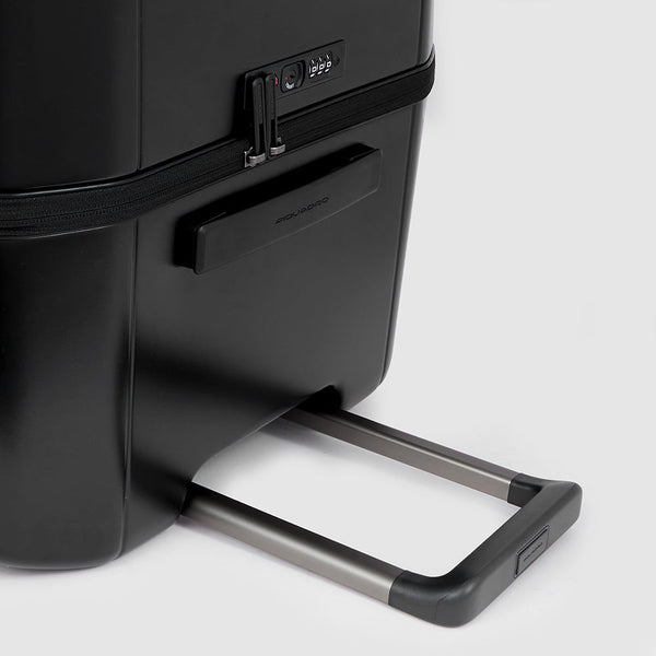 Polycarbonate Trunk Luggage, 4 Wheels & TSA Lock - Matt black - photo 4