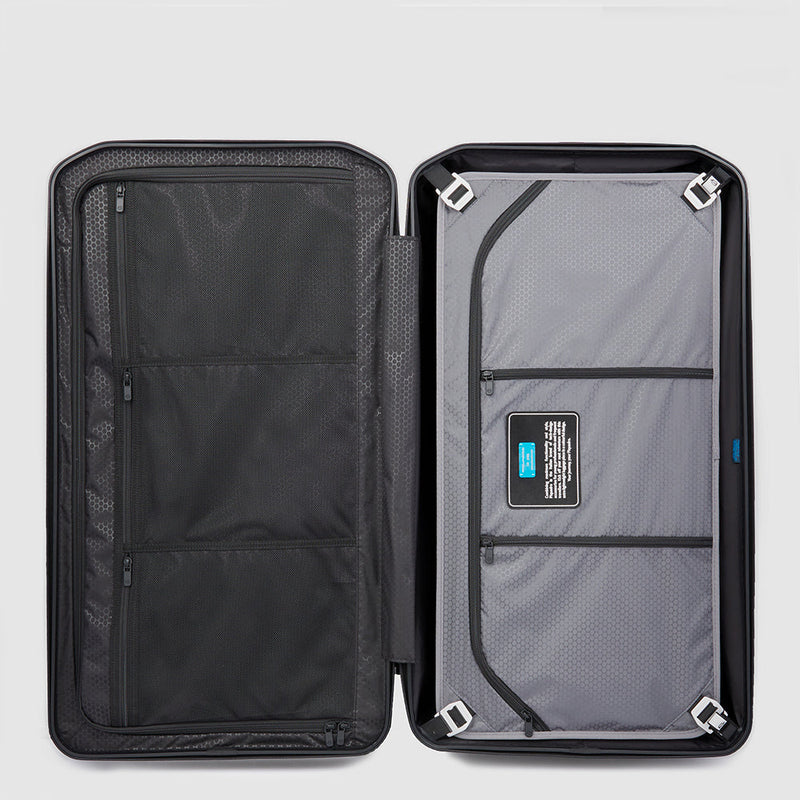 Polycarbonate Trunk Luggage, 4 Wheels & TSA Lock - Matt black - photo 5