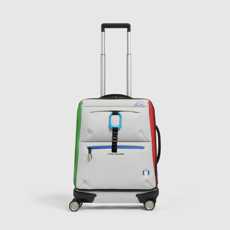 Trolley da cabina "Piquadro x FISI"  - bianco/rosso/verde