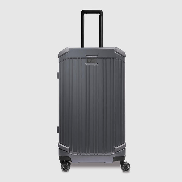 Small Hardside Trunk Suitcase with 4 Wheels and TSA Lock - Grey