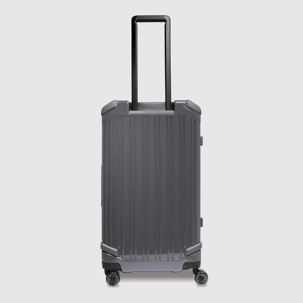 Small Hardside Trunk Suitcase with 4 Wheels and TSA Lock - Grey - photo 3
