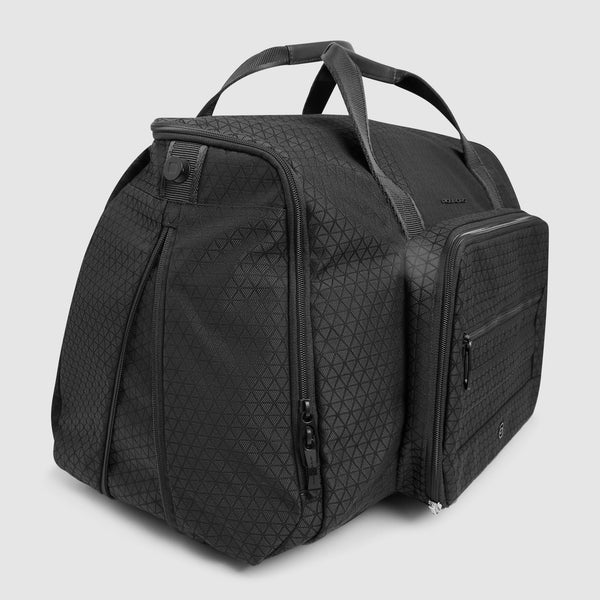 Expandable Duffle Bag in Water-Resistant Recycled Fabric - Black - photo 6