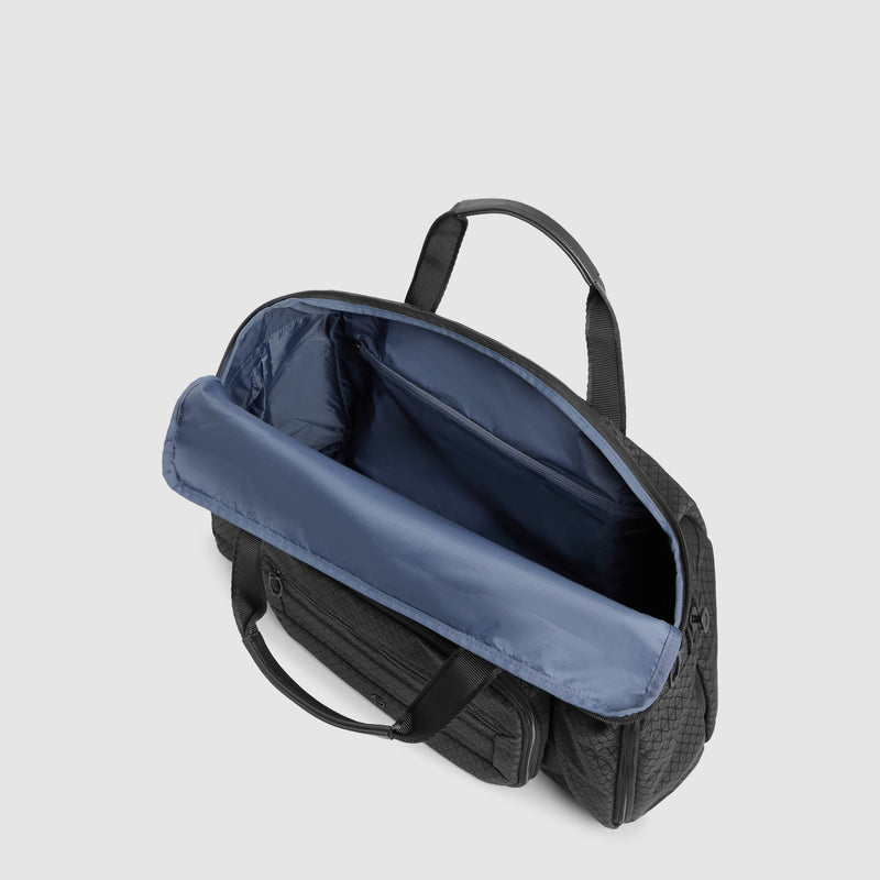 Expandable Duffle Bag in Water-Resistant Recycled Fabric - Black - photo 7