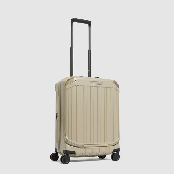 Valise cabine pour ordinateur avec deux ouvertures - Beige mat - photo 2