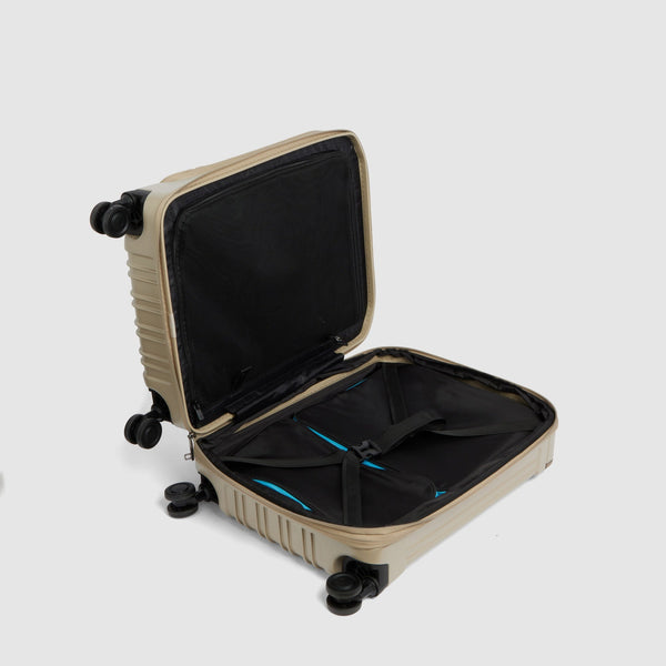 Valise cabine pour ordinateur avec deux ouvertures - Beige mat - photo 4
