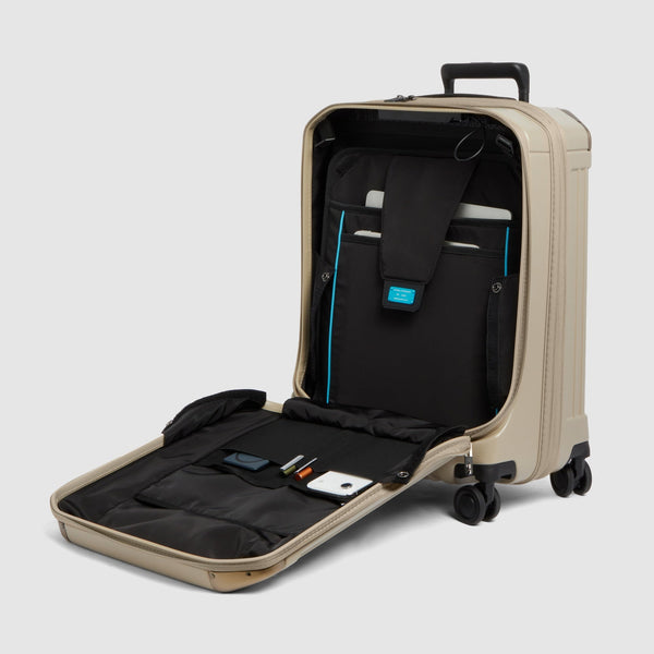 Valise cabine pour ordinateur avec deux ouvertures - Beige mat - photo 6