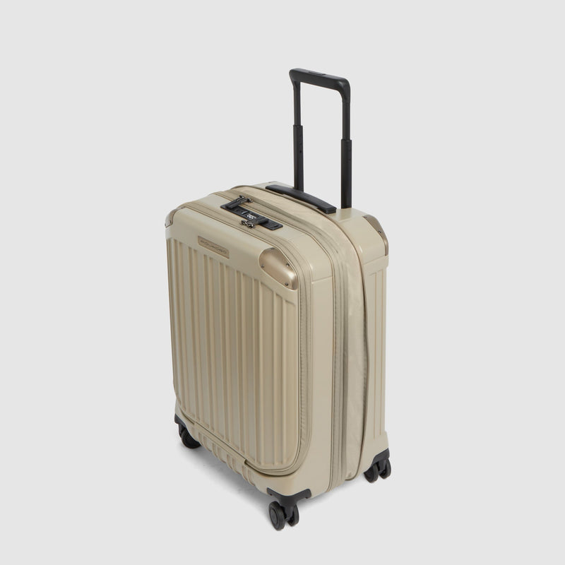Valise cabine pour ordinateur avec deux ouvertures - Beige mat - photo 8