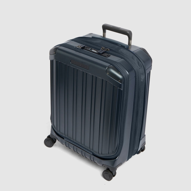 Valise cabine pour ordinateur avec deux ouvertures - Bleu mat - photo 6