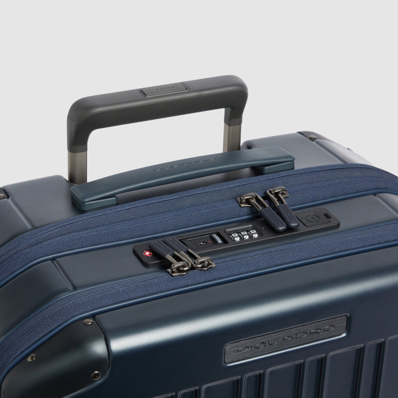 Valise cabine pour ordinateur avec deux ouvertures - Bleu mat - photo 7