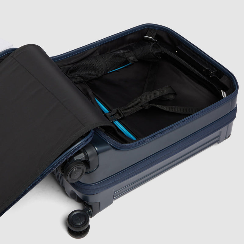 Valise cabine pour ordinateur avec deux ouvertures - Bleu mat - photo 10