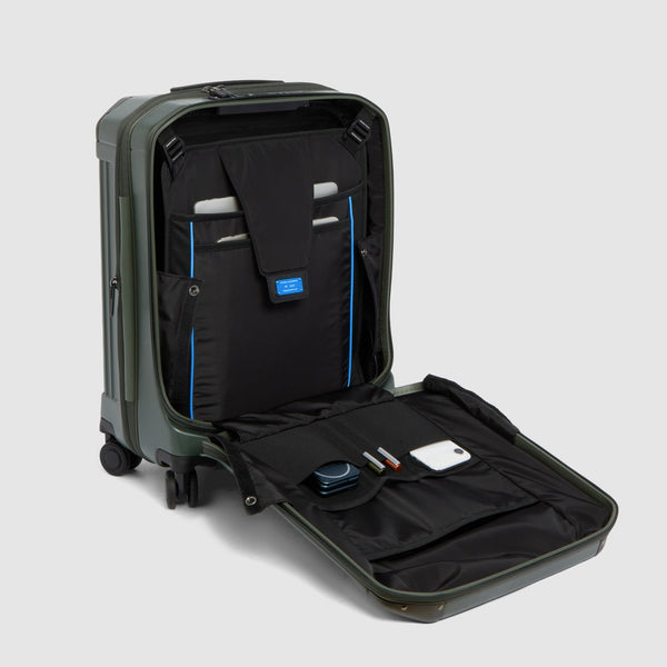 Expandable Hard Cabin Suitcase for 17.3" Laptop - Matt green - photo 6