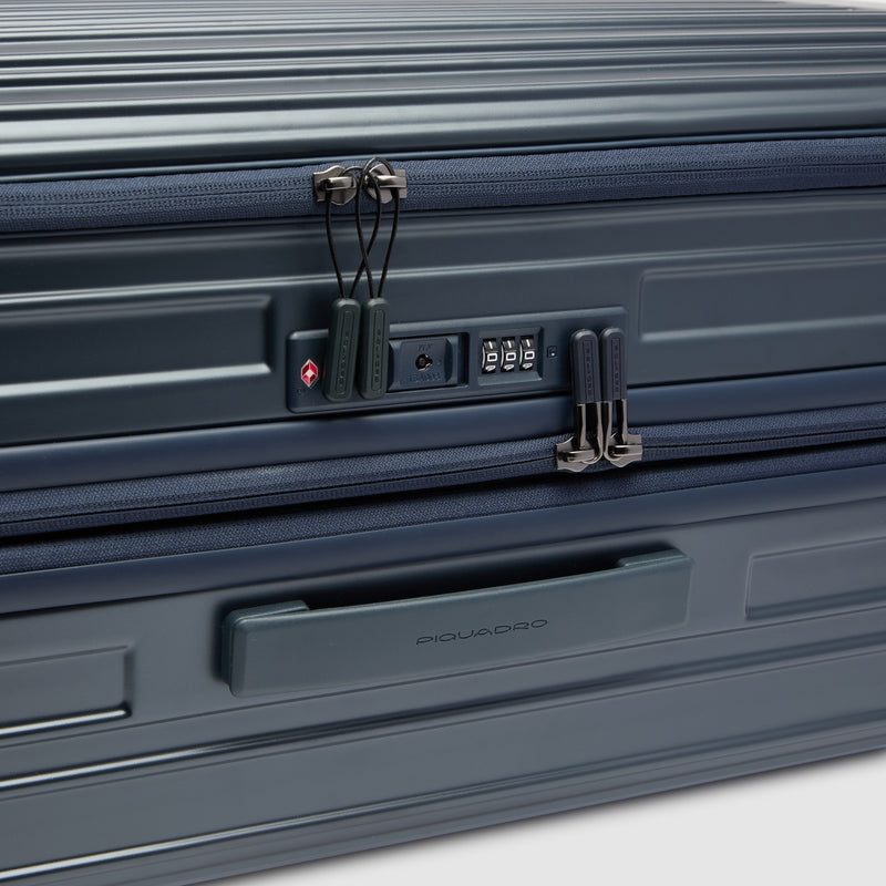 Grande valise à 4 roues extensible - Bleu mat - photo 7