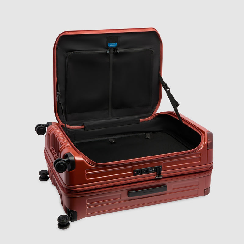 Large Expandable Hardshell Suitcase with Dual Access - Matt leather brown - photo 4