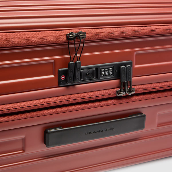 Large Expandable Hardshell Suitcase with Dual Access - Matt leather brown - photo 7