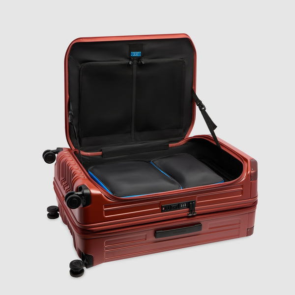 Large Expandable Hardshell Suitcase with Dual Access - Matt leather brown - photo 10