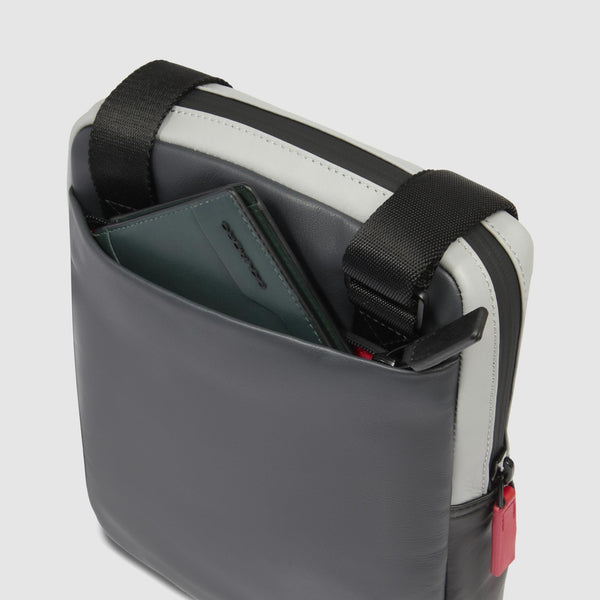 Men's Leather Crossbody Bag with iPad® Compartment - 4