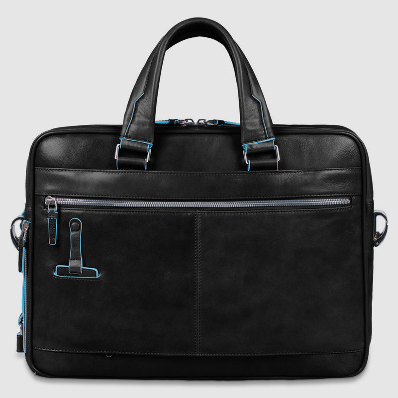 Leather Briefcase for 14" Laptop & iPad® Pro 13" - Black - photo 2