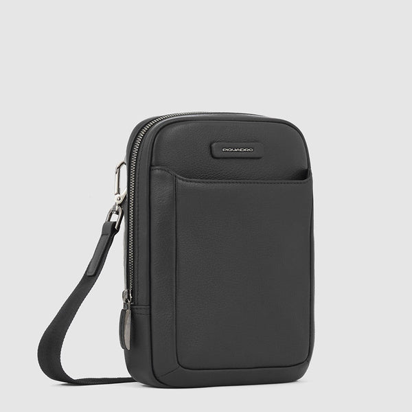 Men's Vertical Leather Crossbody Bag for iPad® mini - 2