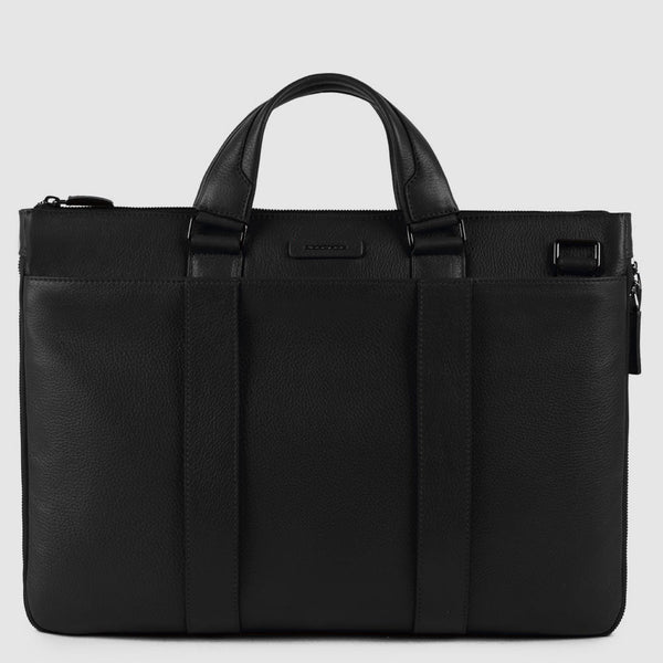 Slim Expandable Leather Briefcase 15.6" - 1
