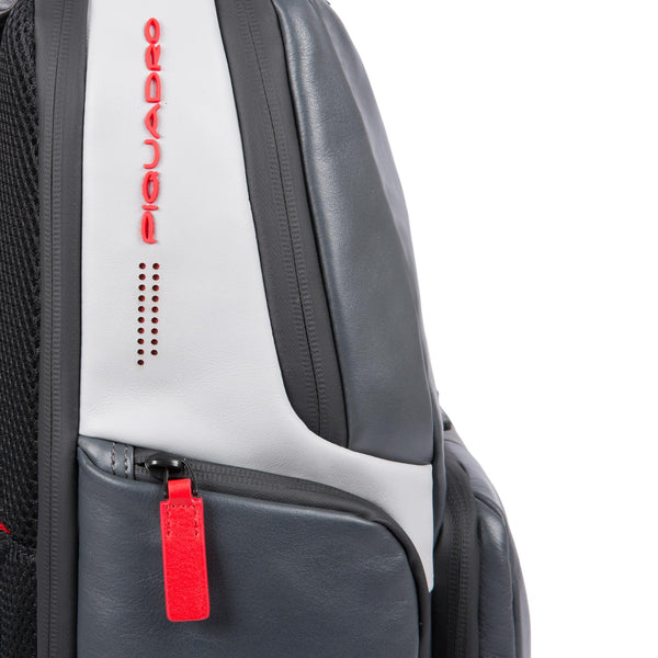 Mochila de couro para notebook 15,6" com Fast Check - Cinza/Preto - foto 5