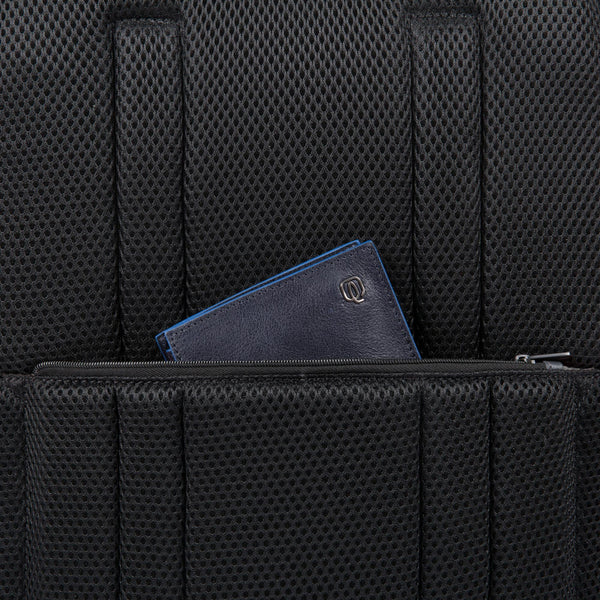 Mochila de couro para notebook 15,6" com Fast Check - Cinza/Preto - foto 8