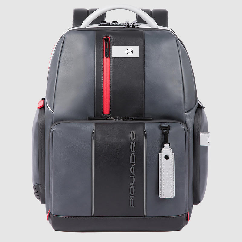 Zaino uomo porta pc 15,6" con luce a LED - grigio/nero