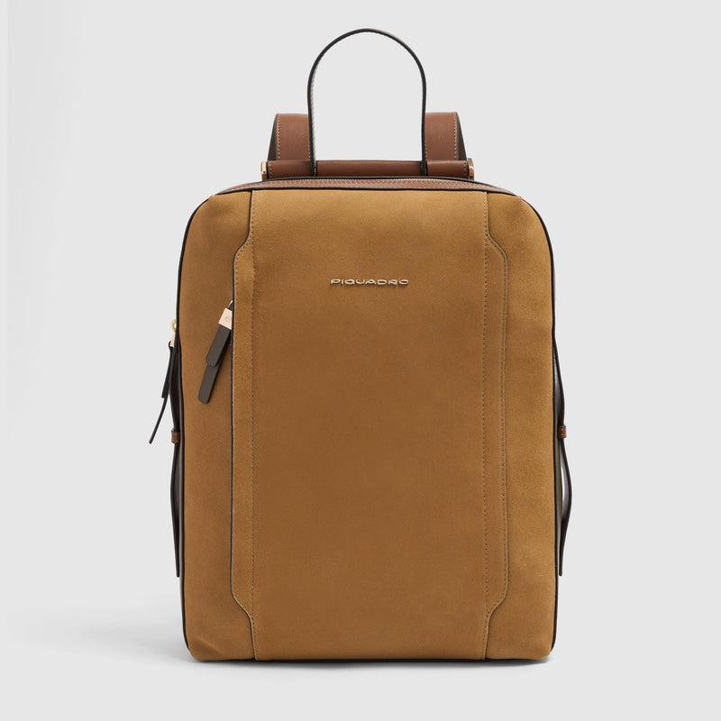 Zaino donna porta pc 14"  - nocciola scamosciato