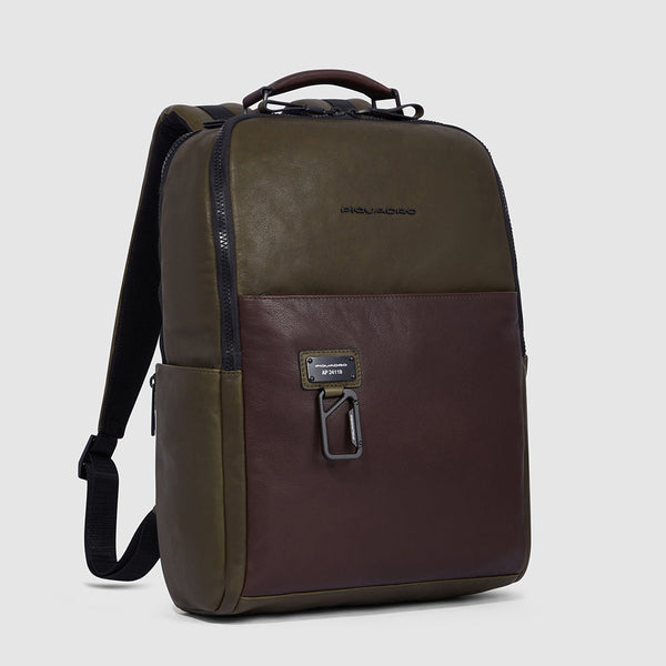 Leather Bike Backpack 15.6" Laptop with Anti-Theft Cable - 2
