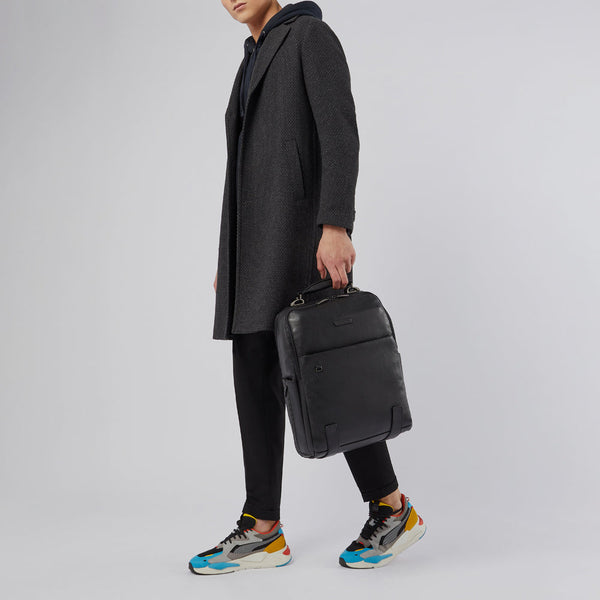 Anti-Theft Slim Leather Laptop Backpack 15.6" - 5