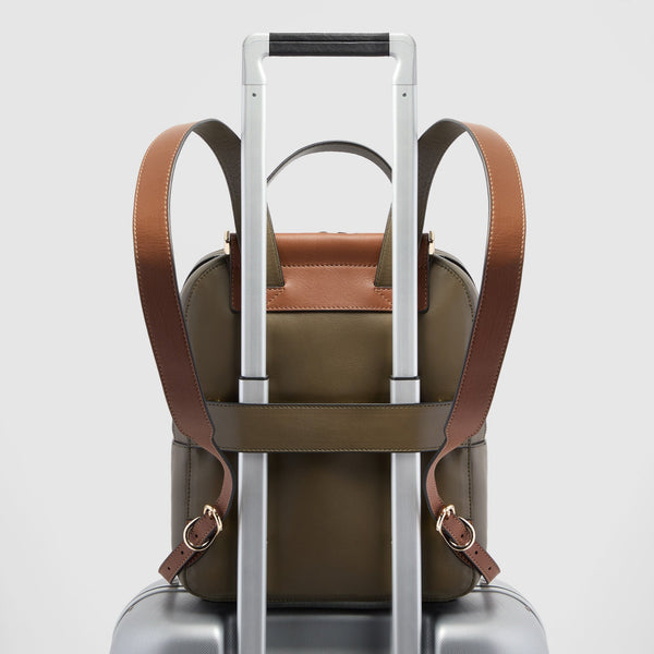Women's RFID Leather Backpack for iPad® 11" - Hazelnut suede - photo 3