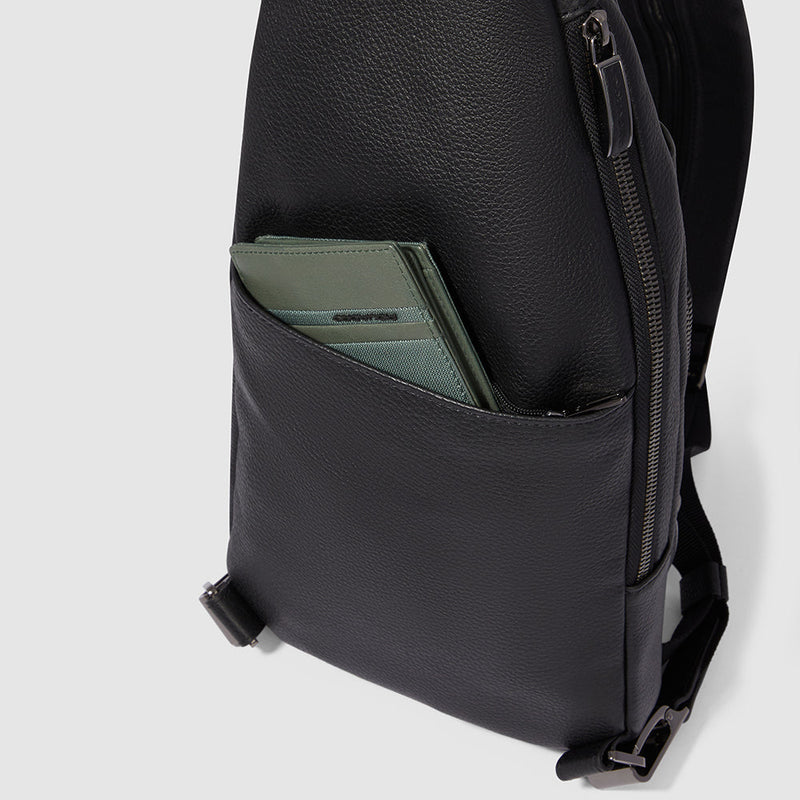 Two-Compartment Leather Sling Bag for iPad® mini