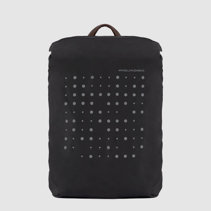 Leather Laptop Backpack 15.6" with Rain Cover