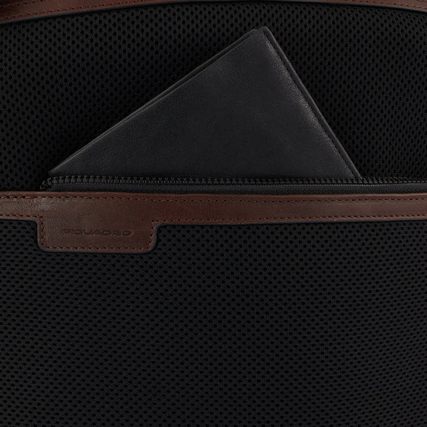 Roll-Top Leather Backpack for 15.6" Laptop - Dark brown - photo 6