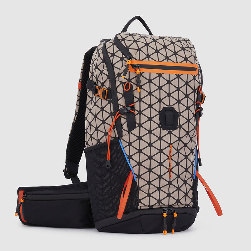 Expandable Roll-Top Hiking Backpack with Rain Cover - Beige - photo 2
