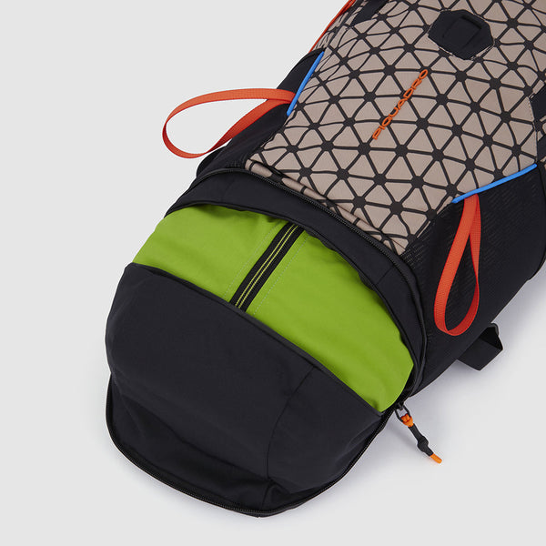 Expandable Roll-Top Hiking Backpack with Rain Cover - Beige - photo 14