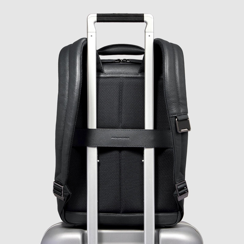14" Leather Laptop Backpack with Cable Lock - Black - photo 3