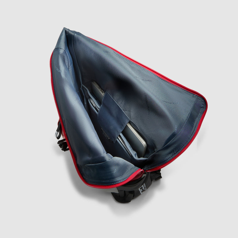 Roll-Top 15.6" Laptop Backpack Piquadro x Ducati - White/Red/Green - photo 4