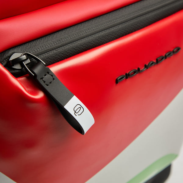 Roll-Top 15.6" Laptop Backpack Piquadro x Ducati - White/Red/Green - photo 6