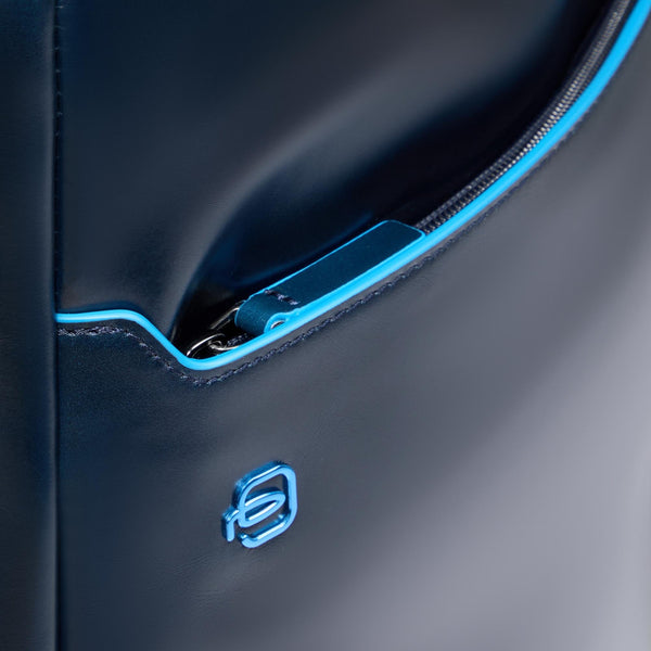 Personalizable Leather Laptop Backpack 14" - Night blue - photo 6