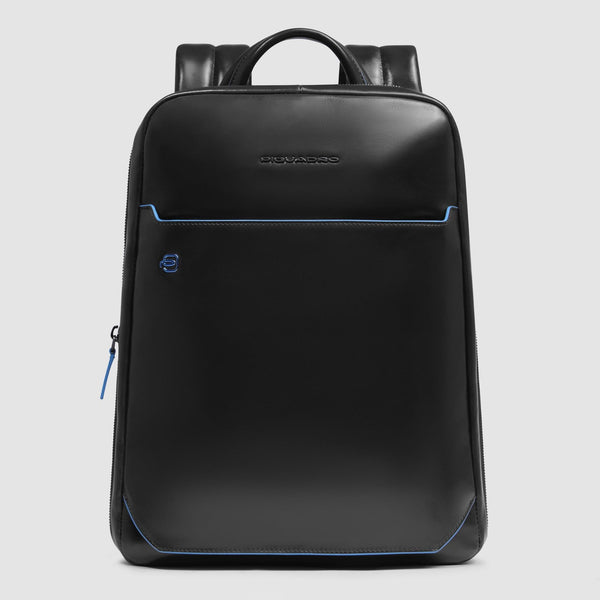 Personalizable Leather Laptop Backpack 14" - Black