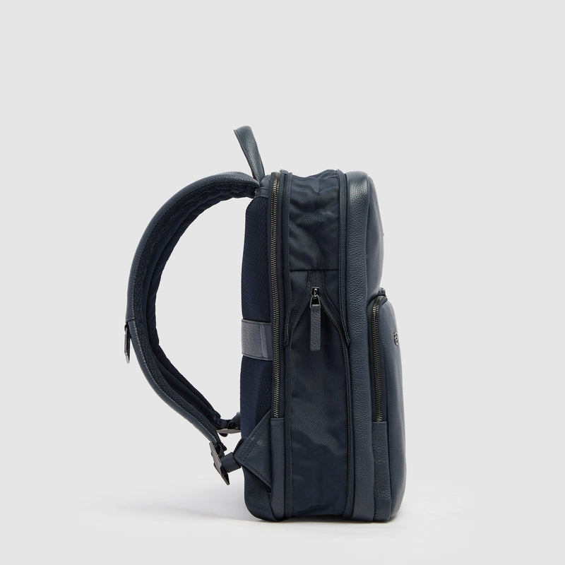 Slim Expandable Leather Laptop Backpack 14"