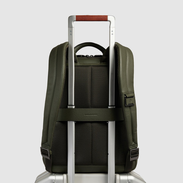 Slim Expandable Leather Laptop Backpack 14" - 3