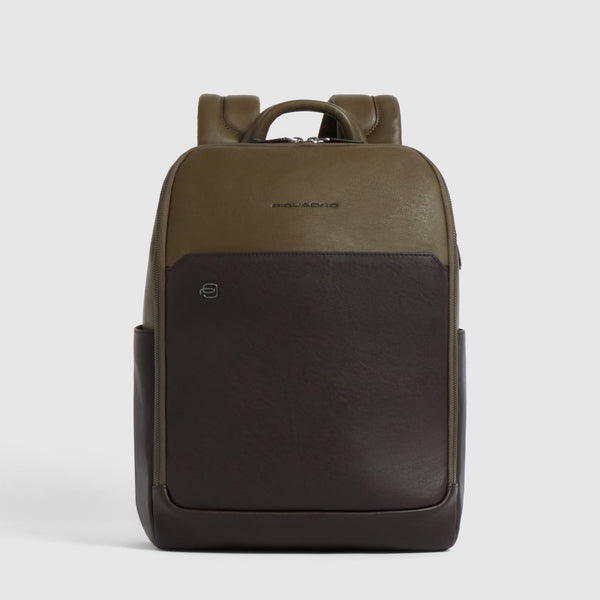 Leather Laptop Backpack 14" with Anti-Theft Cable - 1