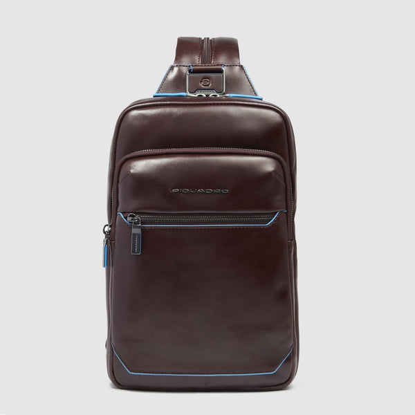 Leather Sling Bag Convertible to Backpack - Mahogany