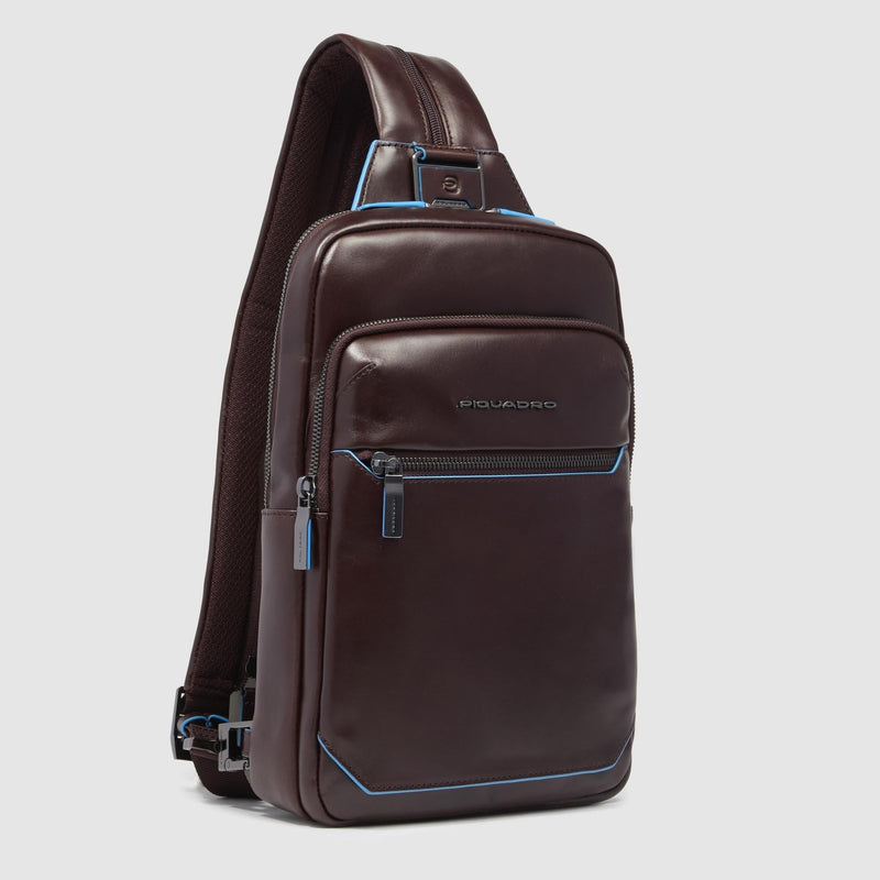 Leather Sling Bag Convertible to Backpack - Mahogany - photo 2