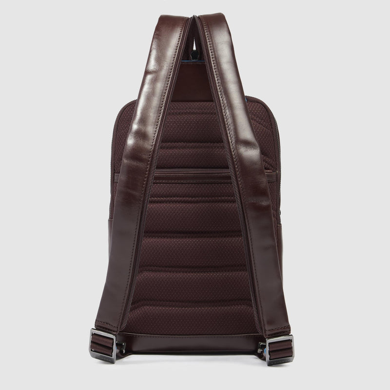 Leather Sling Bag Convertible to Backpack - Mahogany - photo 4