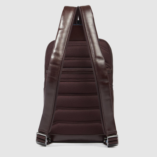 Leather Sling Bag Convertible to Backpack - Mahogany - photo 4